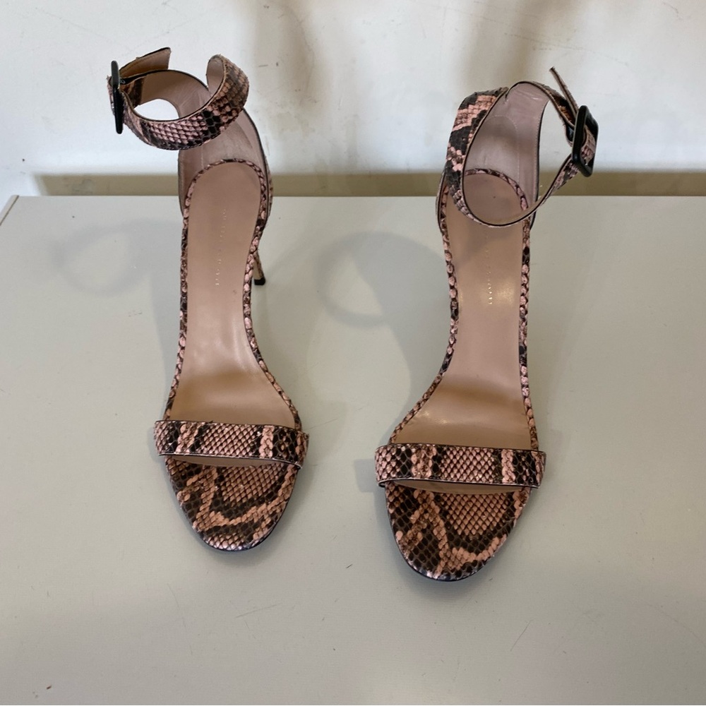 Giuseppe Zanotti Pink Snake Print Sandals - Picture 5 of 10